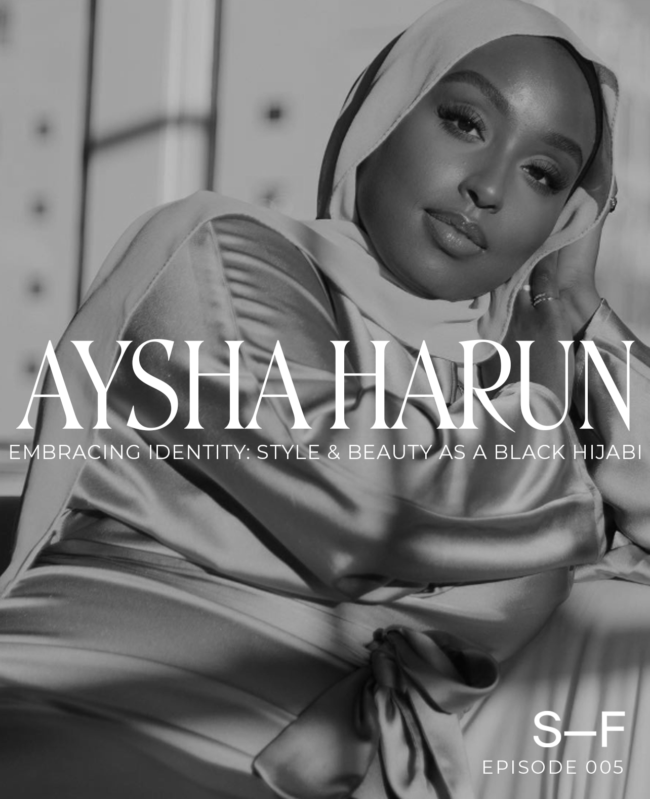 Black & white photo of Aysha Harun